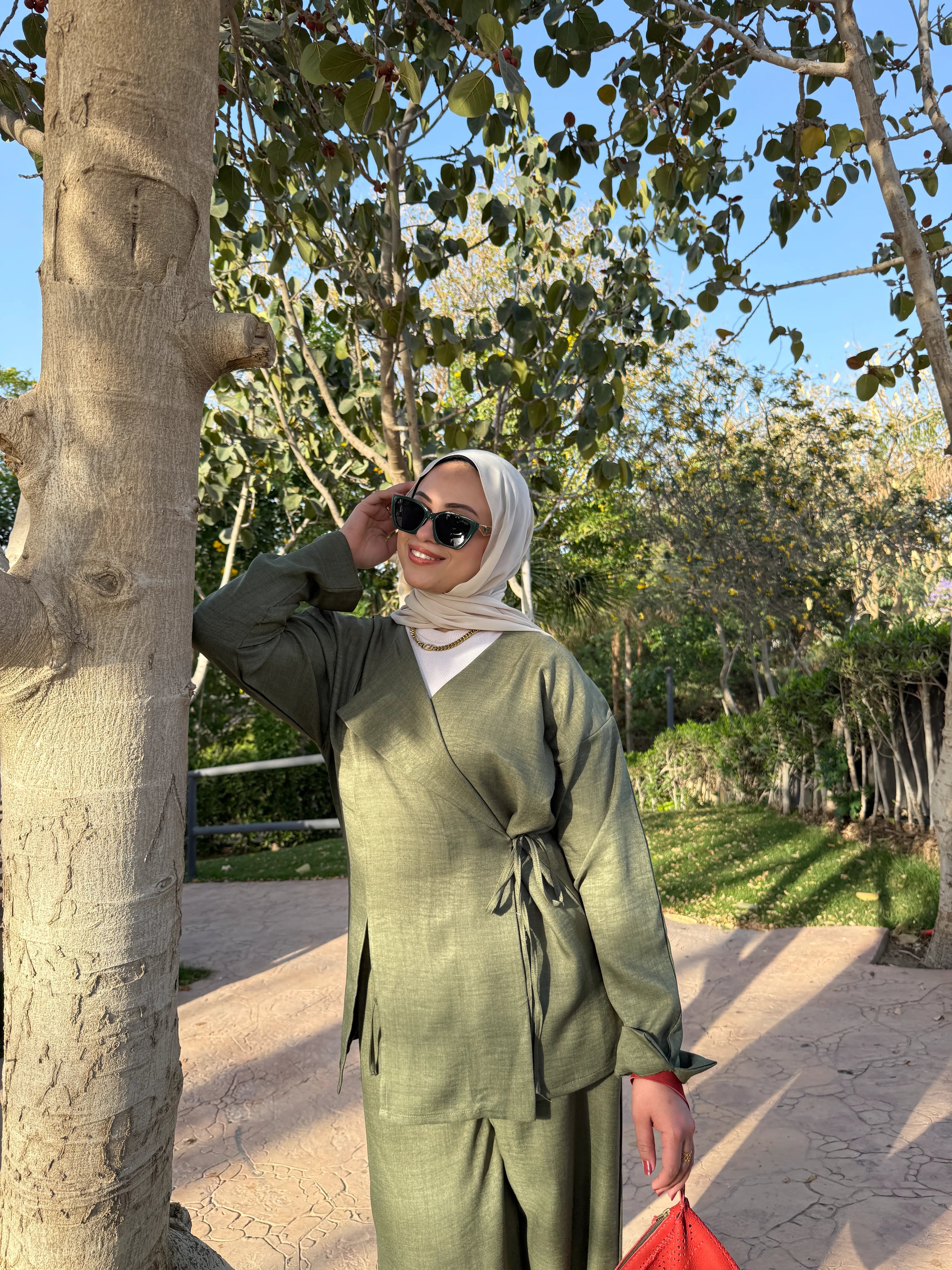 Olive Linen Set