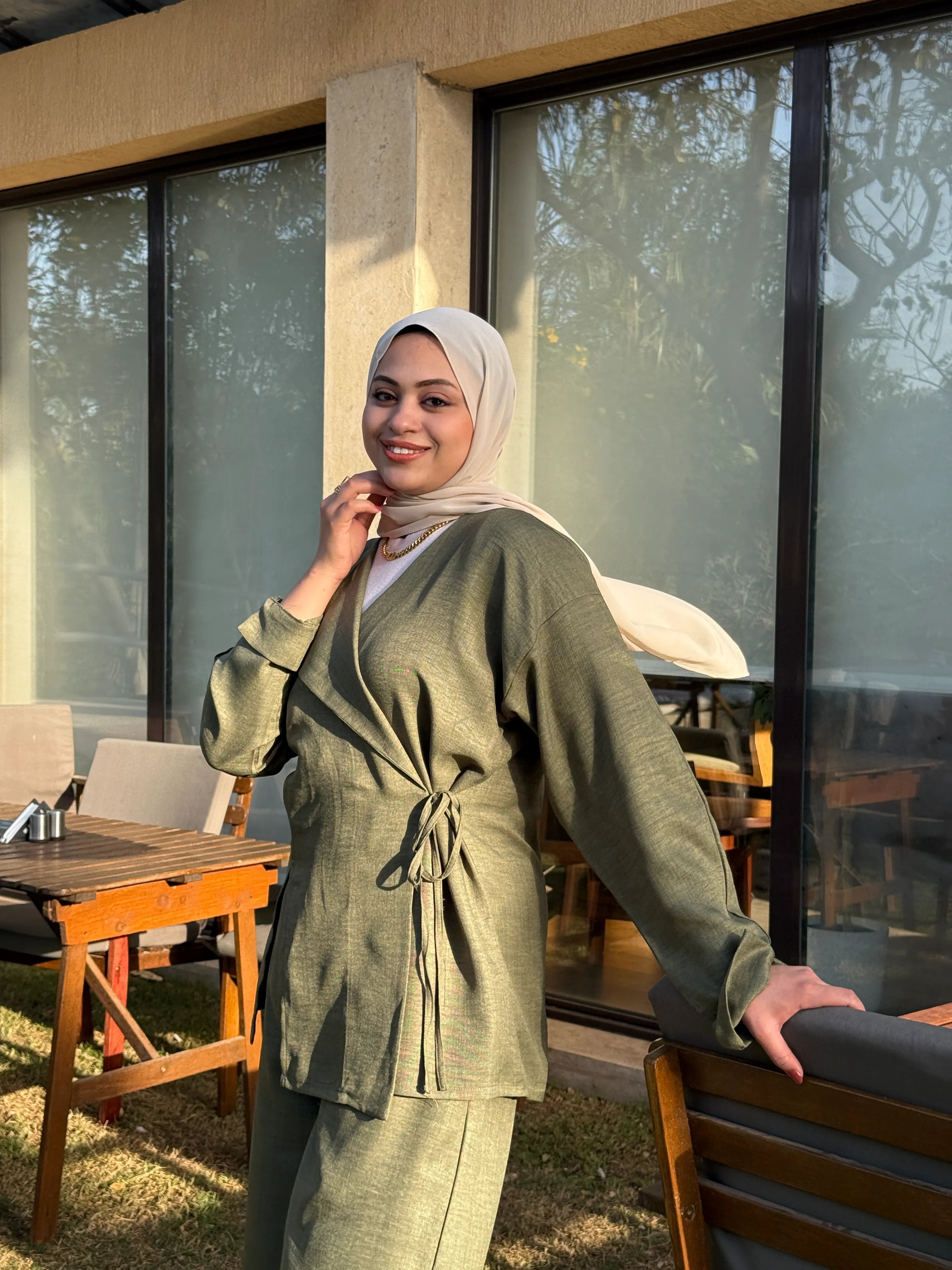 Olive Linen Set