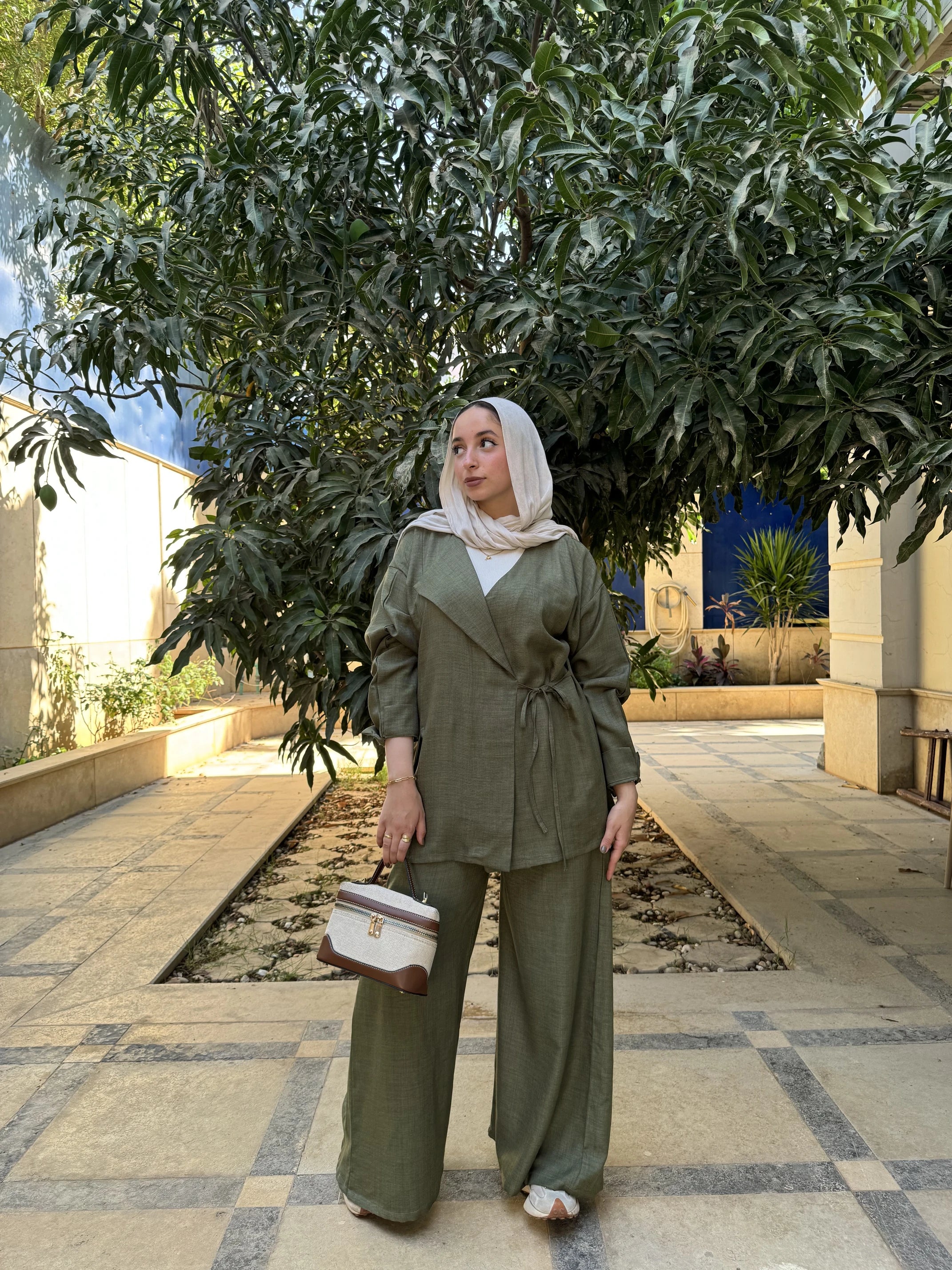 Olive Linen Set