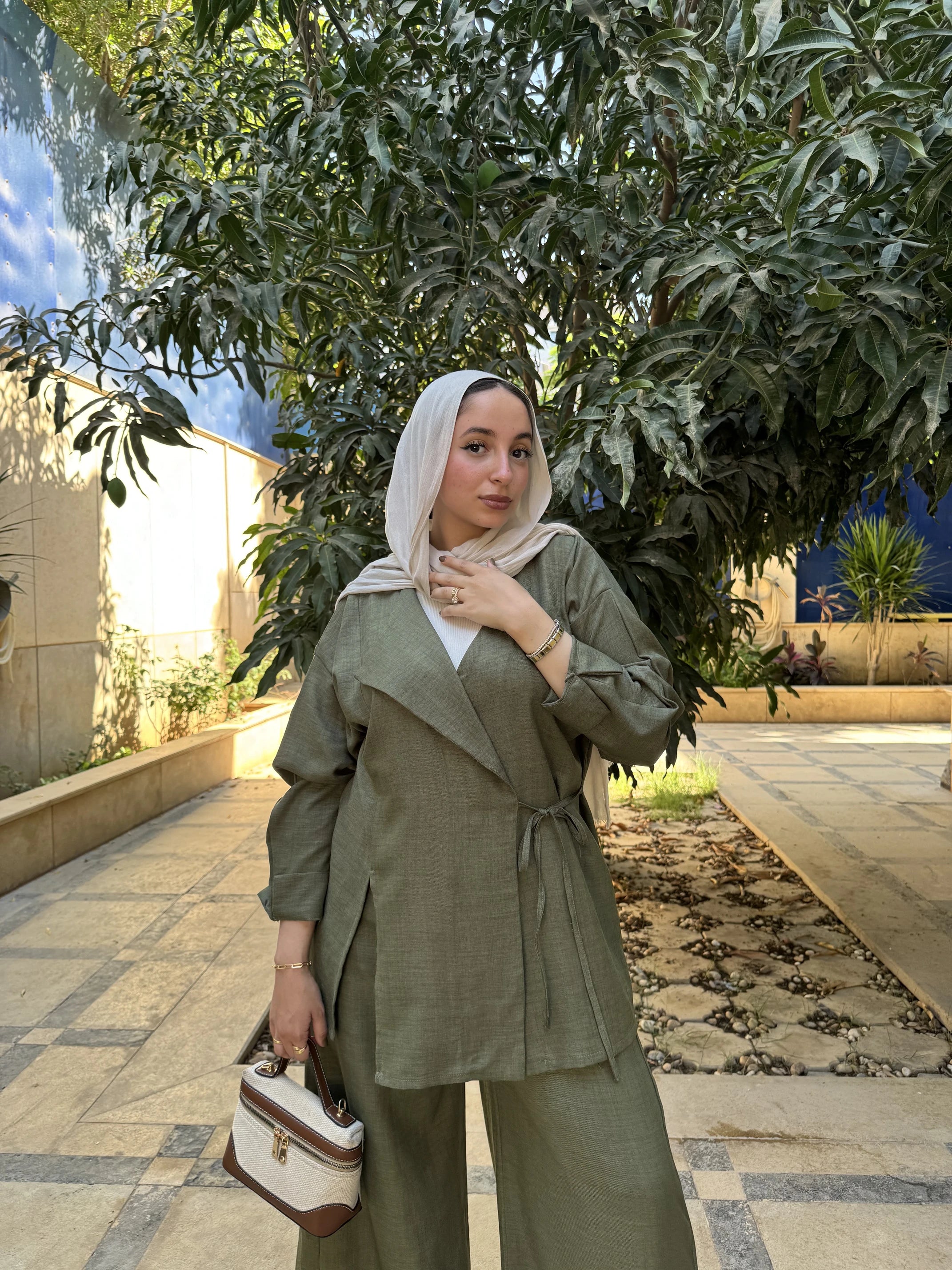 Olive Linen Set