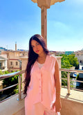 Linen Vest in pink